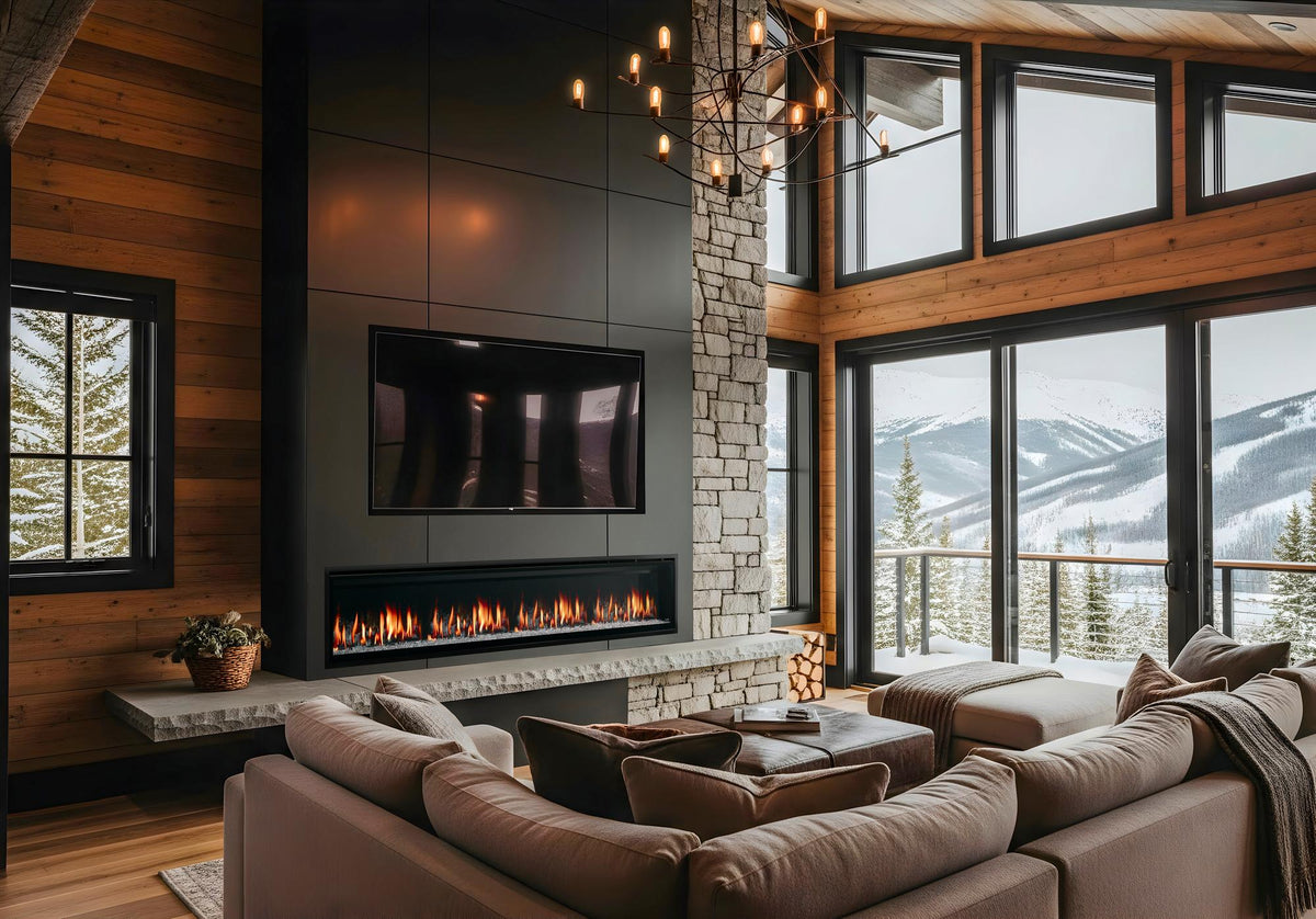 SimpliFire Allusion Edge 100" Linear Electric Fireplace (SF-ALLE100)