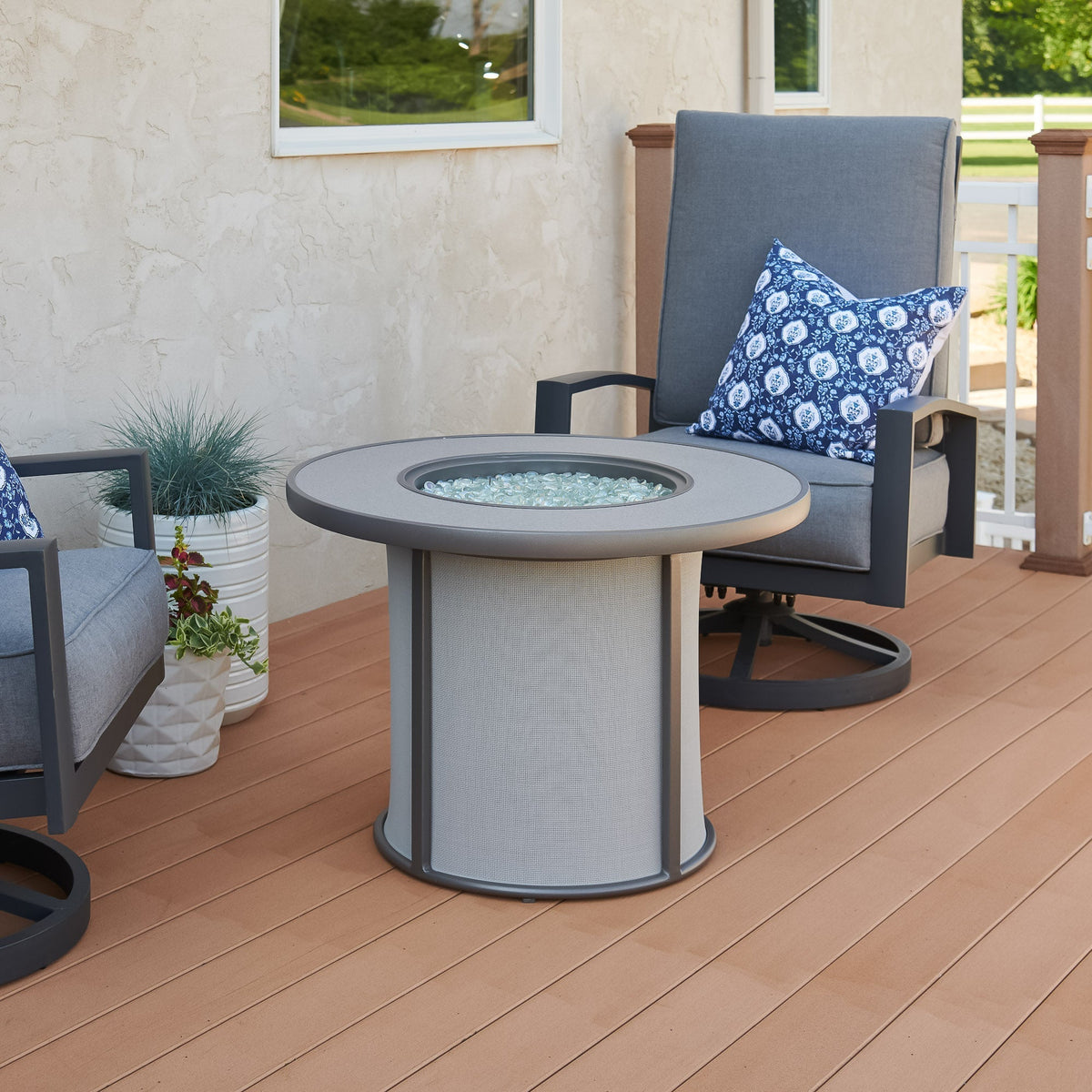 The Outdoor GreatRoom Stonefire Round Gas Fire Pit Table - view 15