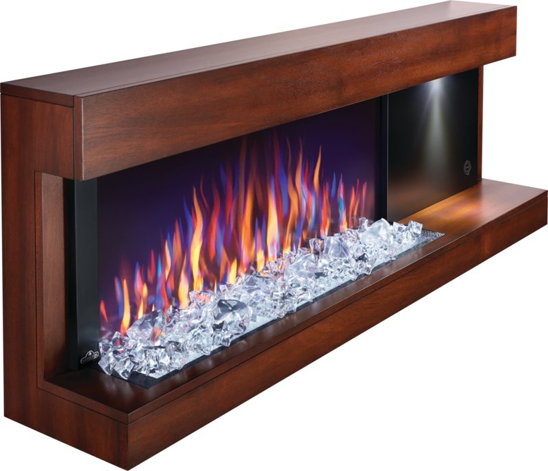 Napoleon Stylus Cara Elite Wall-Mount Electric Fireplace with White Surround Mantel - view 11