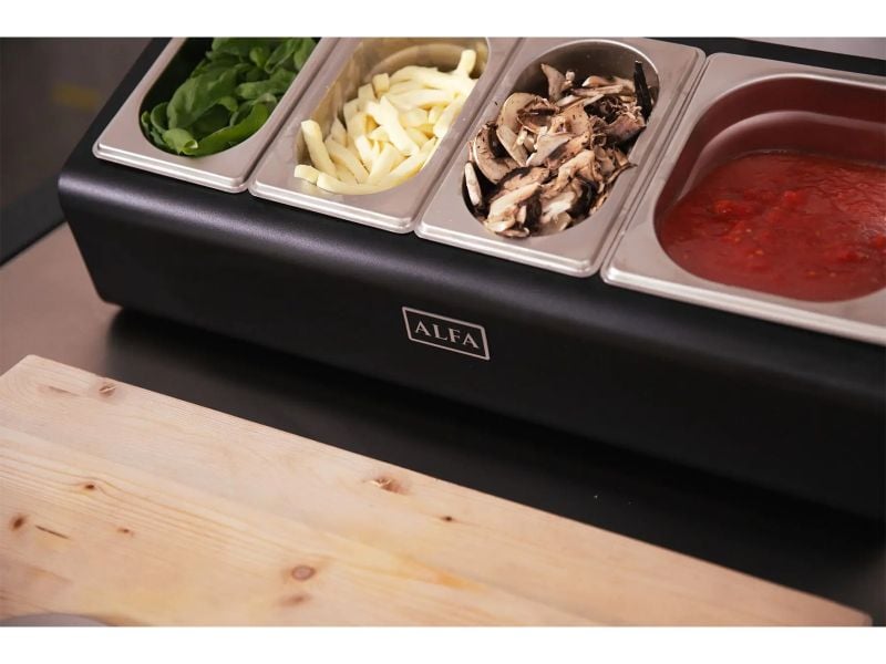 Alfa Forni Topping Station 4 Trays With Lids - view 3