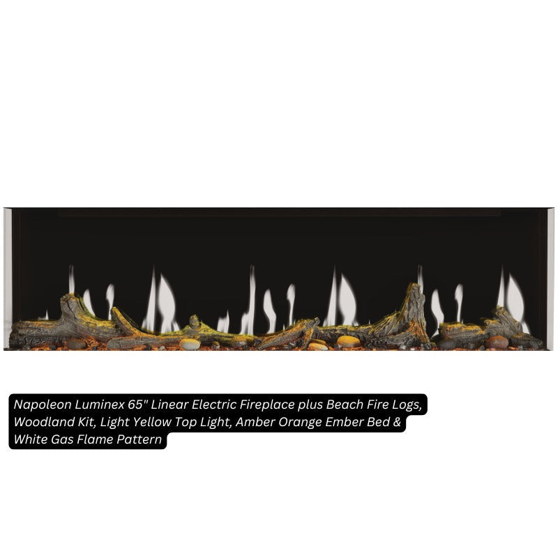 Napoleon Luminex 65" Linear Electric Fireplace | NEFL65LCD-3SV - view 21