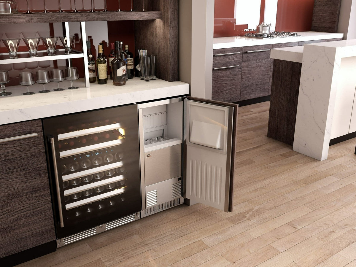 XO 24 Inch Designer Black Glass Indoor Dual Zone Wine Cooler Refrigeration - view 10