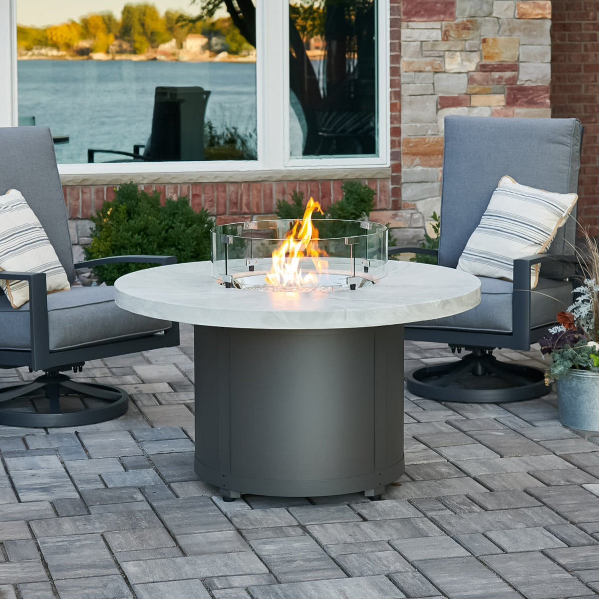 The Outdoor GreatRoom Beacon Round Gas Fire Pit Table - view 15
