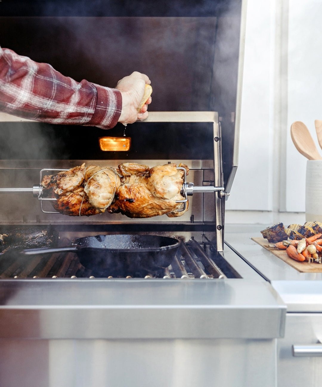American Made Grills Encore 54-Inch Freestanding Hybrid Grill - Gas Wood & Charcoal - view 16