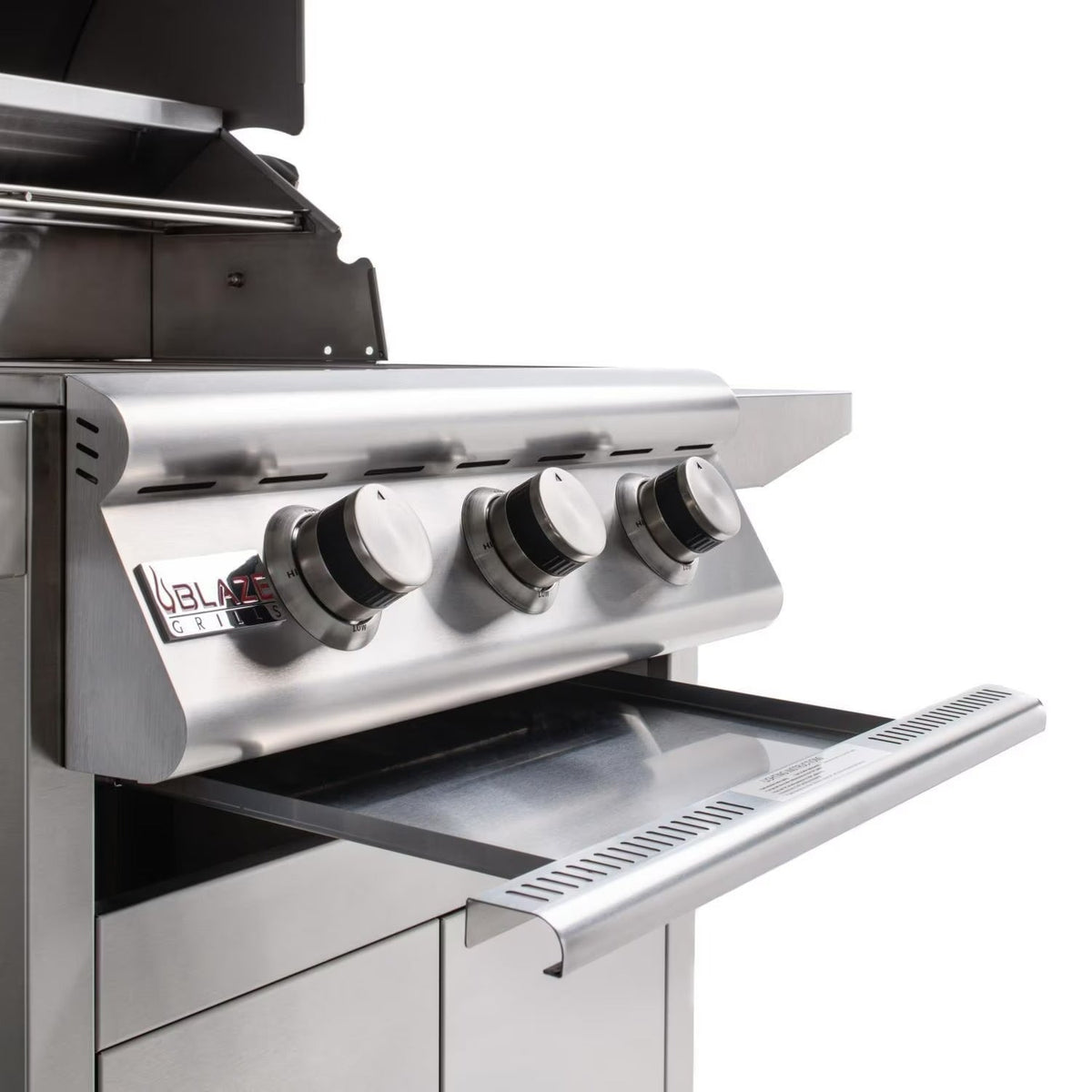 Blaze Prelude LBM 25-Inch 3-Burner Freestading Propane Gas Grill on Cart - Soft Close Doors - view 2