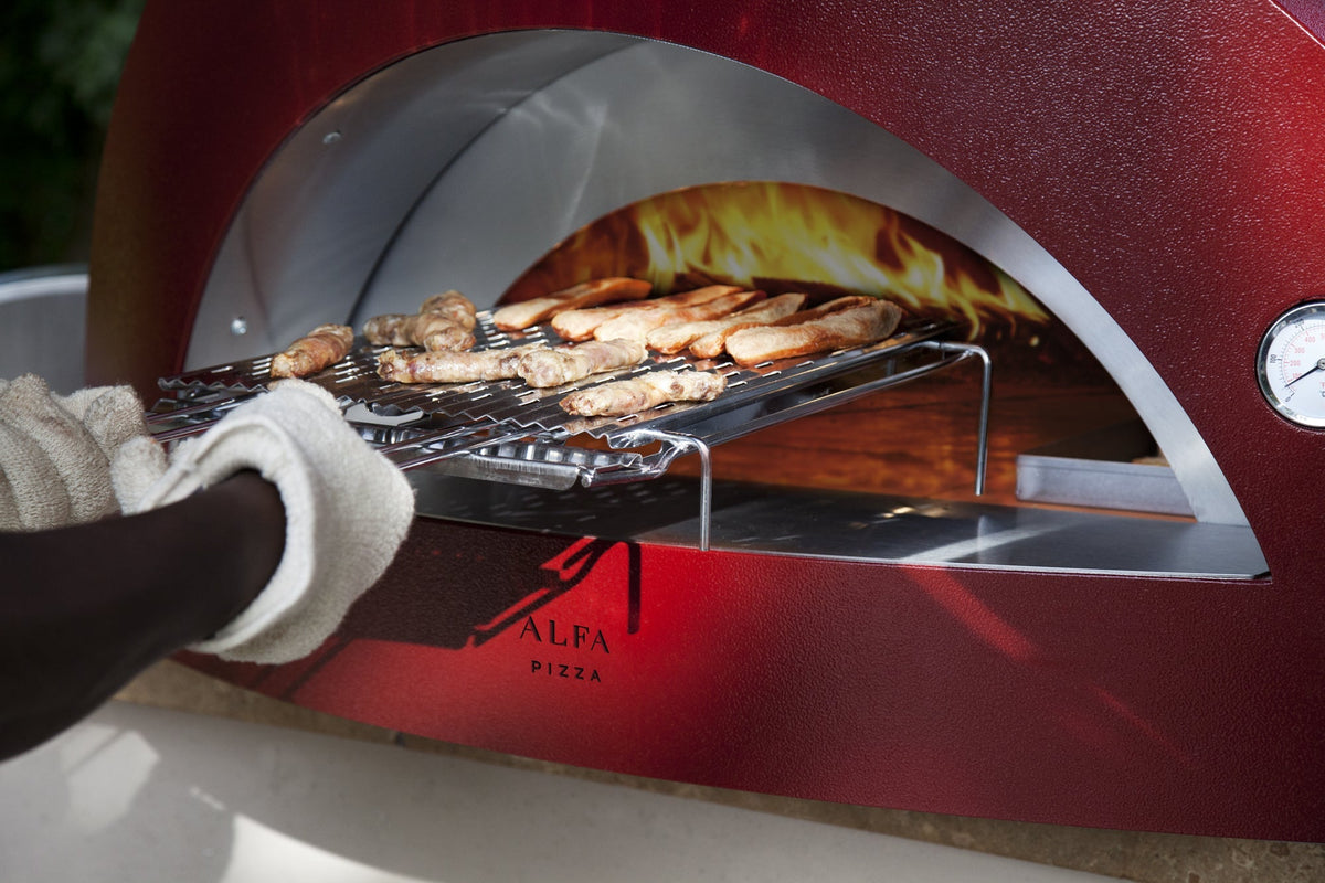 Alfa Allegro 39-Inch Outdoor Wood-Fired Pizza Oven with Base - Freestanding - Antique Red - view 5
