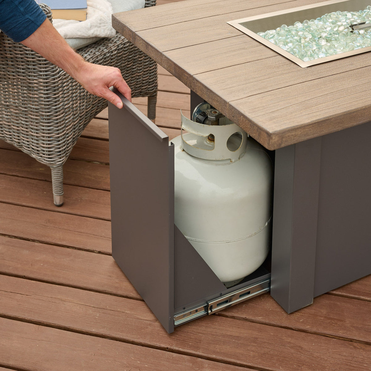 The Outdoor GreatRoom Havenwood Rectangular Gas Fire Pit Table 44" - view 11