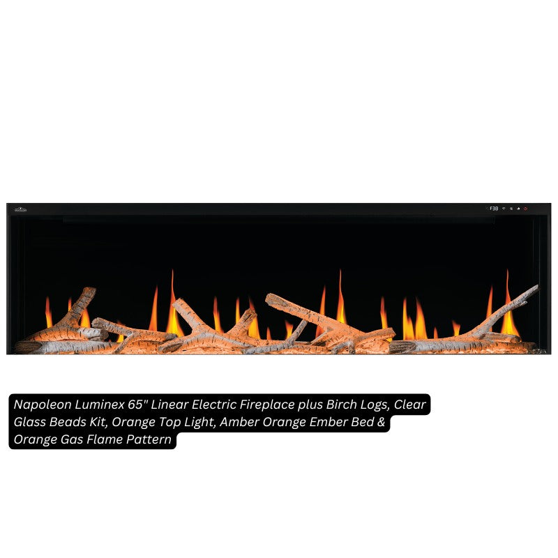 Napoleon Luminex 65" Linear Electric Fireplace | NEFL65LCD-3SV - view 13
