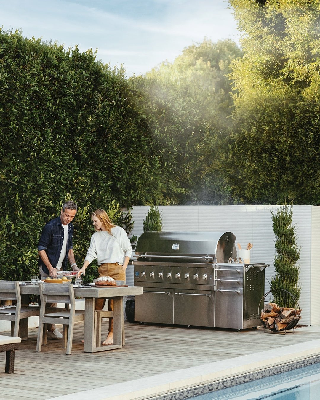 American Made Grills Encore 54-Inch Freestanding Hybrid Grill - Gas Wood & Charcoal - view 18