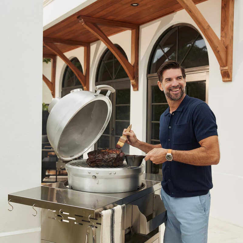 Blaze 20 Inch Cast Aluminum Kamado Grill W/ Cart - view 9