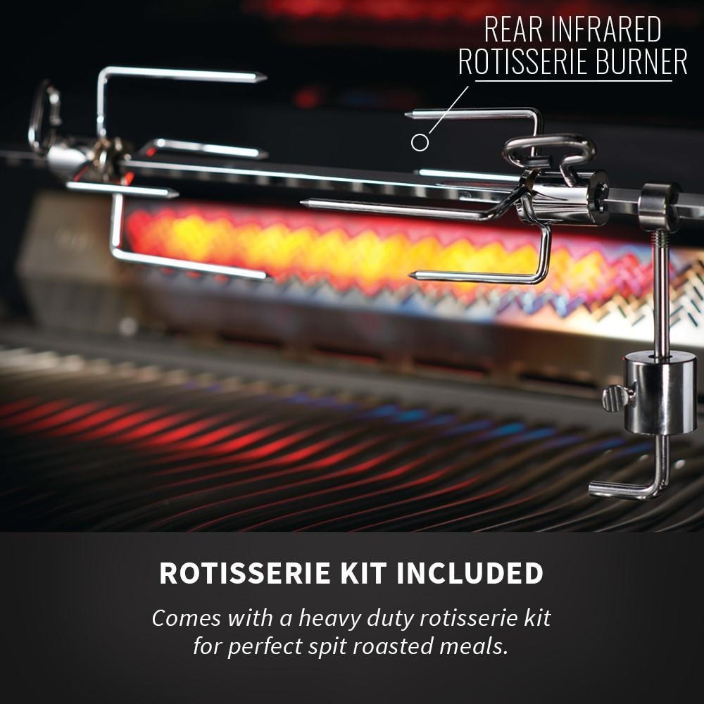 Napoleon 700 Series 5-Burner 38-Inch Built-In Propane Grill w/ Rotisserie & SafetyGlow