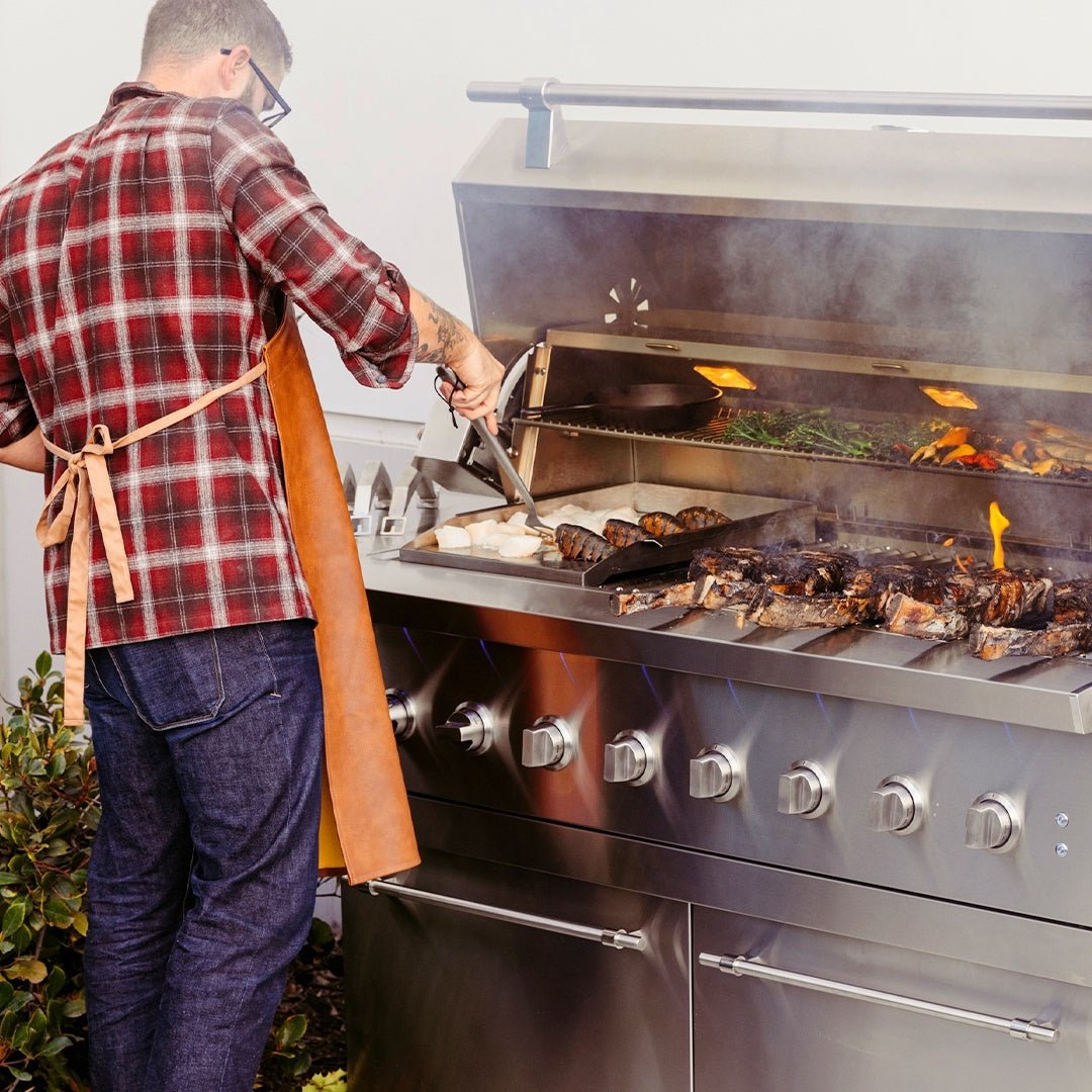 American Made Grills Encore 54-Inch Freestanding Hybrid Grill - Gas Wood & Charcoal