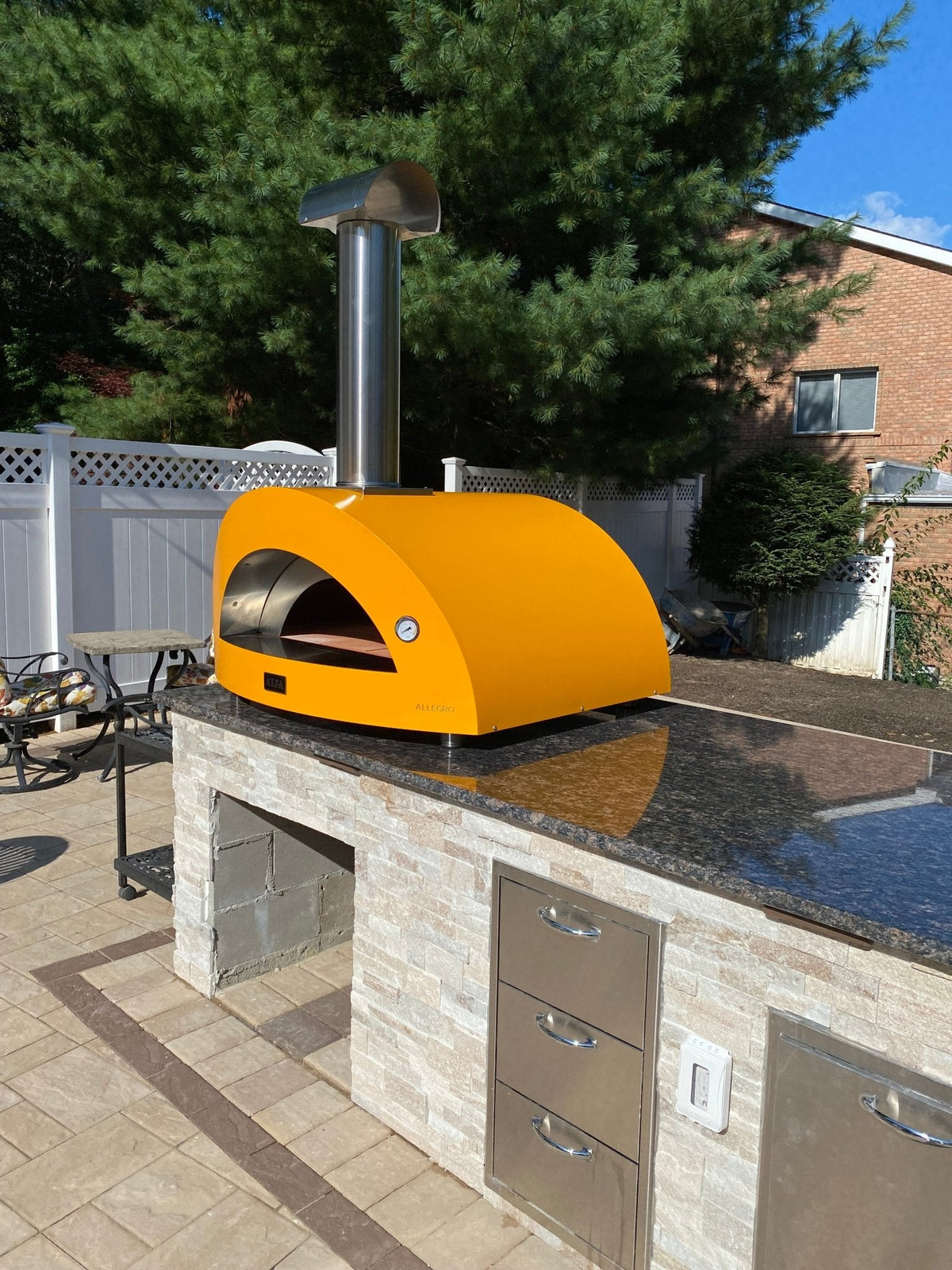 Alfa Forni Allegro 39-inch Wood-Fired Countertop Pizza Oven - Yellow - view 7