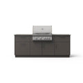 Blaze Sunrise 8-Ft Outdoor Kitchen Island w/ 32-Inch Premium LTE+ Gas Grill in Gunmetal w/ Keon Countertop
