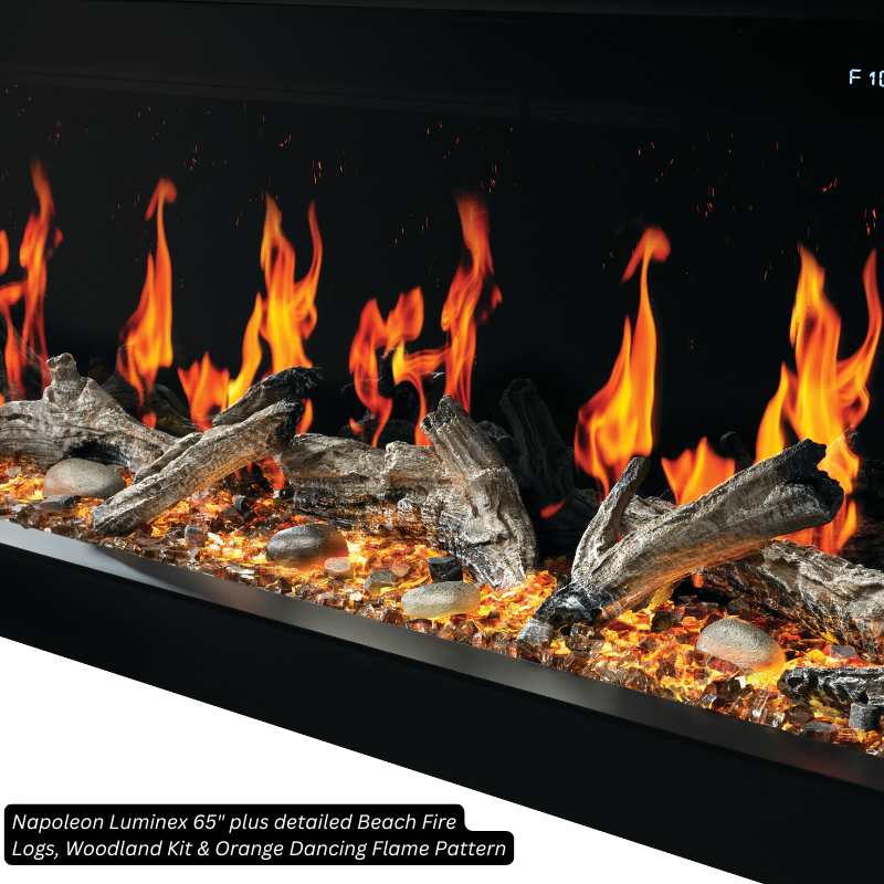 Napoleon Luminex 65" Linear Electric Fireplace | NEFL65LCD-3SV - view 7