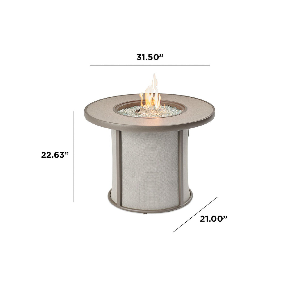 The Outdoor GreatRoom Stonefire Round Gas Fire Pit Table - view 8