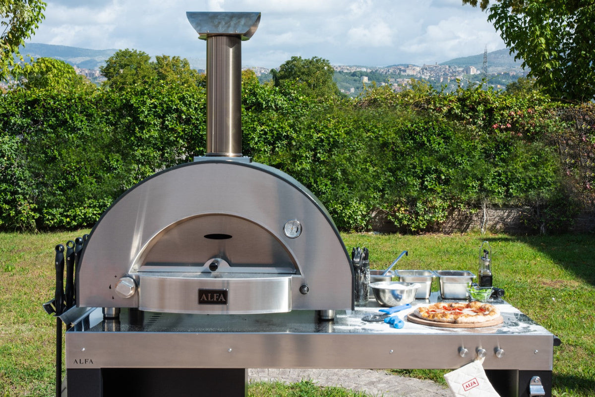 Alfa Classico 2 Pizze Outdoor Wood Pizza Oven - Ardesia Grey