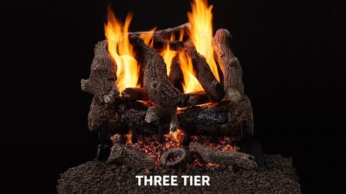 Hearth & Home Technologies 30" 3-Tier Heritage Oak cement log set (3TR-OAK30)