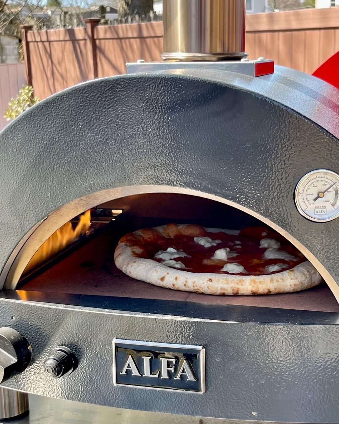Alfa Moderno Portable Propane Gas Fired Pizza Oven - Grey - view 5