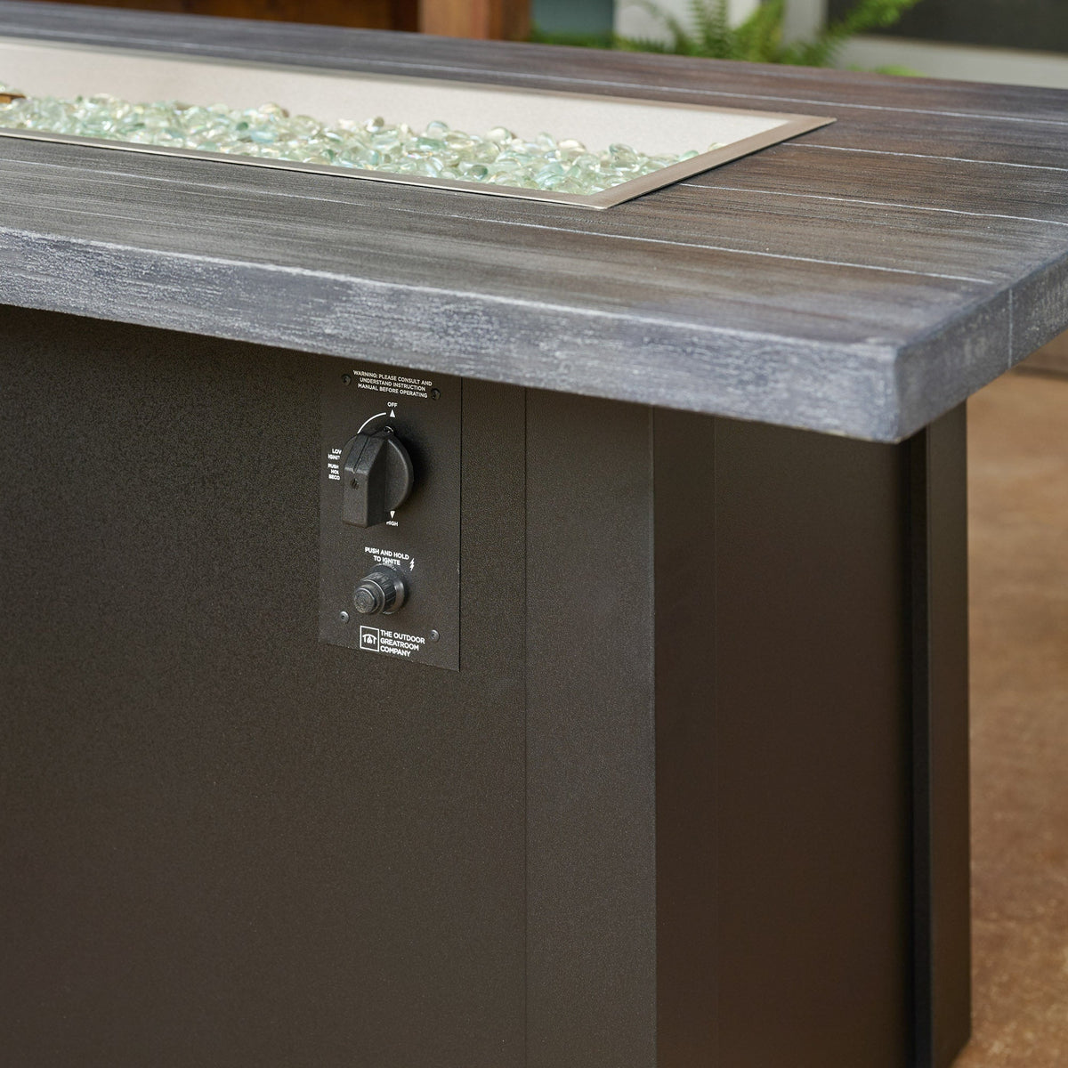 The Outdoor GreatRoom Havenwood Linear Gas Fire Pit Table 62" - view 44