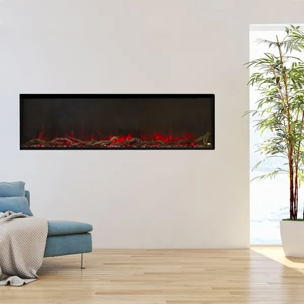 Modern Flames Landscape Pro Slim 80 Inch Built-In Electric Fireplace Recessed Linear Firebox