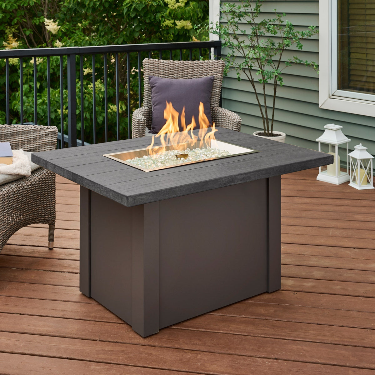 The Outdoor GreatRoom Havenwood Rectangular Gas Fire Pit Table 44" - view 33