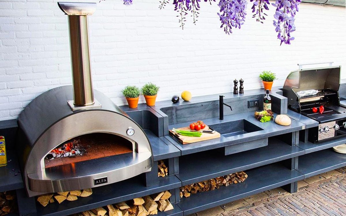 Alfa 4 Pizze Outdoor Wood-Fired Countertop Pizza Oven - Copper - view 11