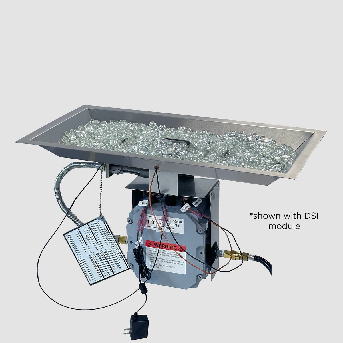 The Outdoor GreatRoom Crystal Fire Plus Linear Gas Burner - view 7