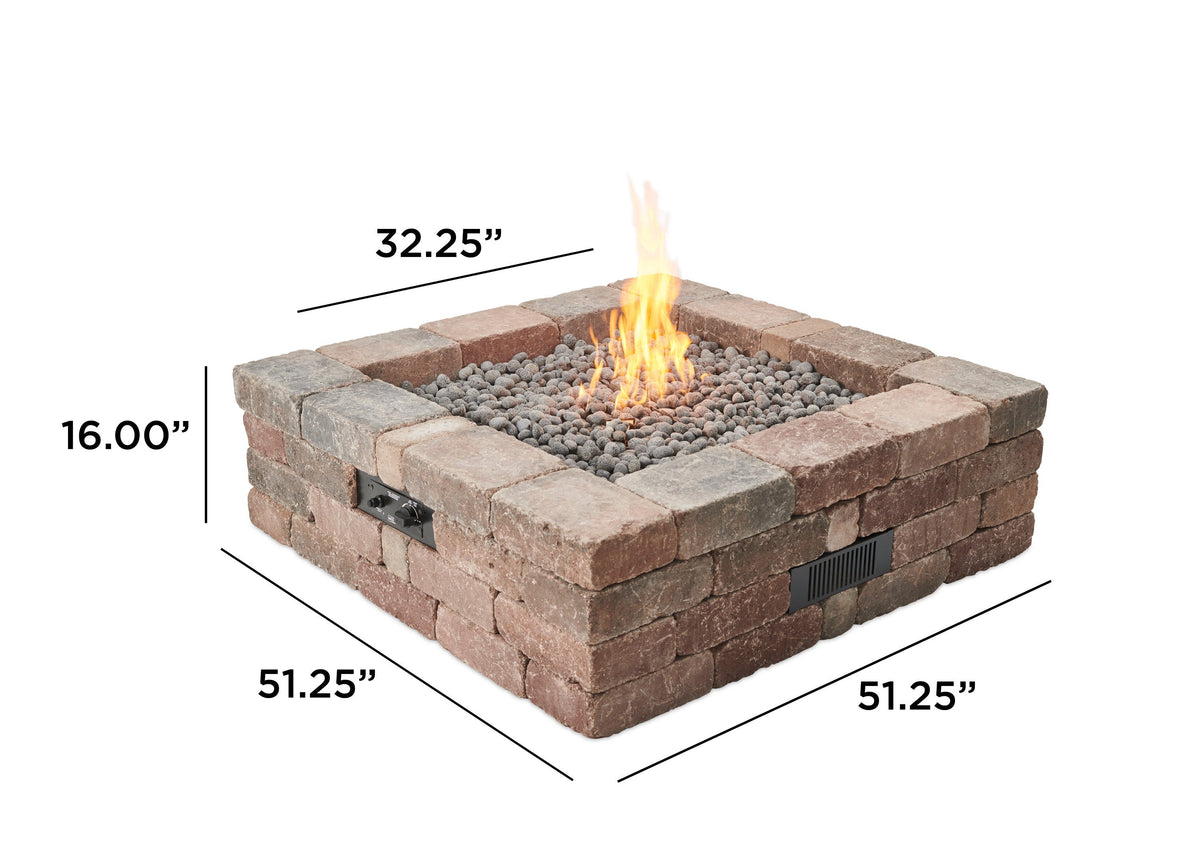 The Outdoor GreatRoom Bronson Block Square Gas Fire Pit Kit - view 3
