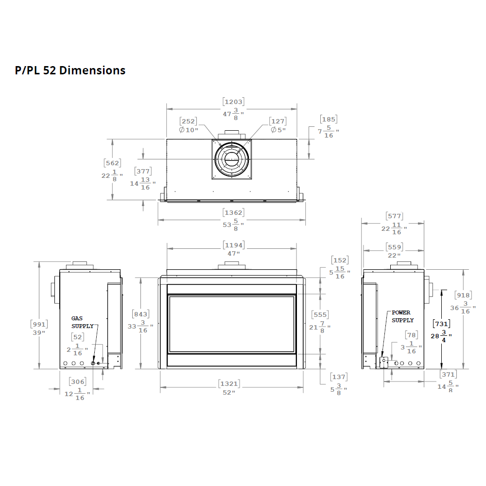 Montigo Phenom 52 Basic Direct-Vent Gas Fireplace - PL52D - view 2