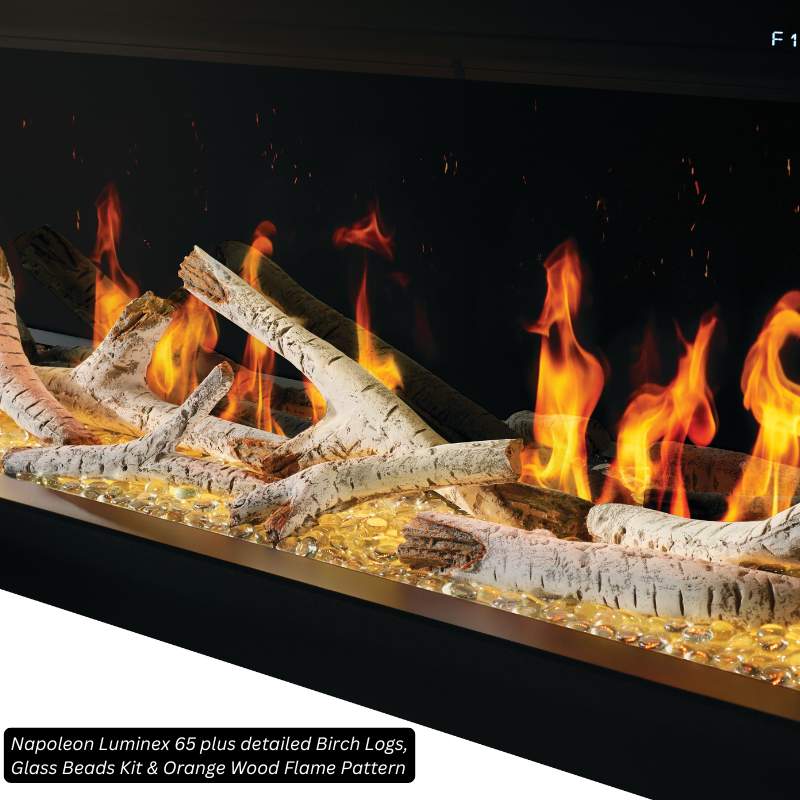 Napoleon Luminex 65" Linear Electric Fireplace | NEFL65LCD-3SV - view 9