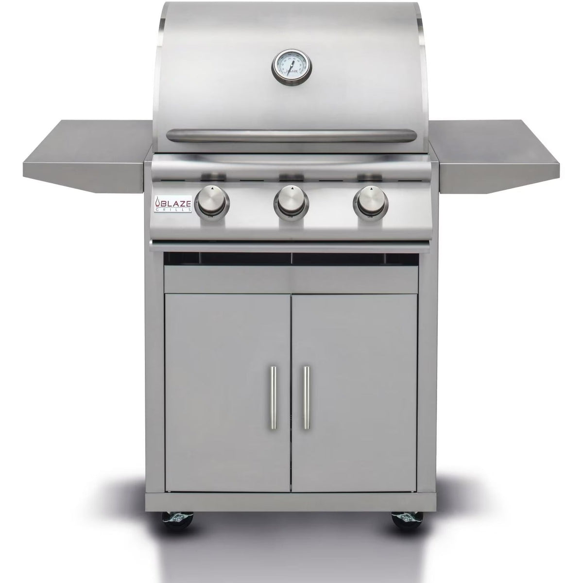 Blaze Prelude LBM 25-Inch 3-Burner Freestading Propane Gas Grill on Cart - Soft Close Doors