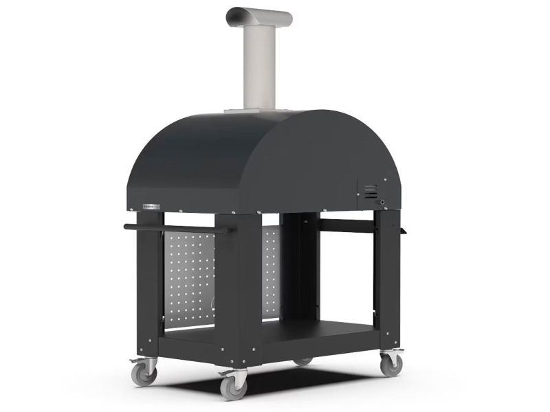 Alfa Classico 4 Pizze 43-Inch Gas Pizza Oven on Wrinkle Black Oven Base - Ardesia Grey - view 10