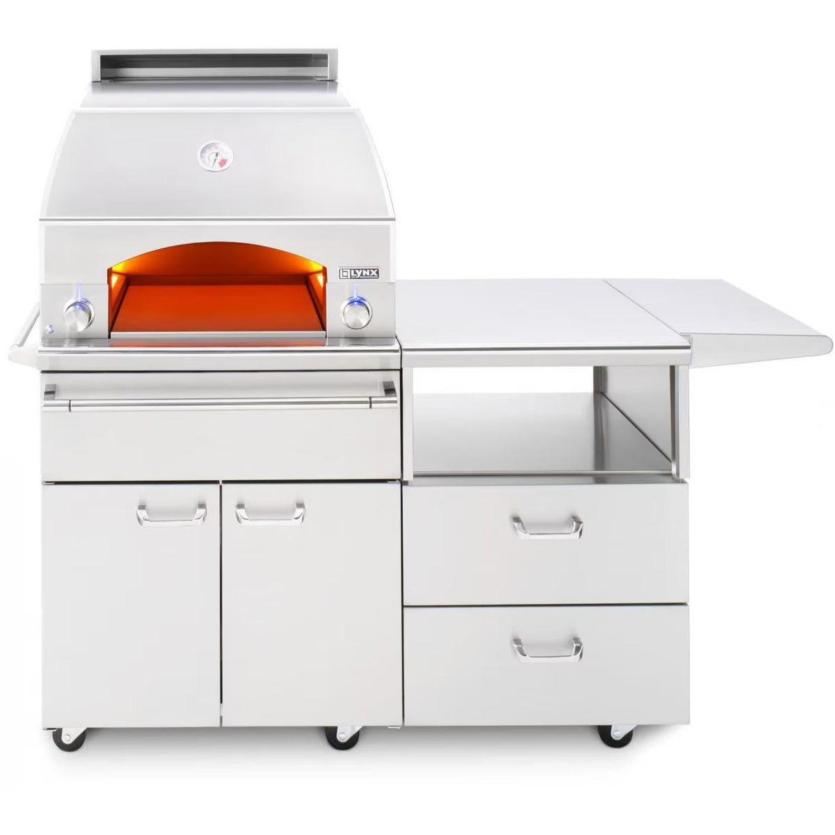 Lynx Professional Napoli 30-Inch Propane Gas Outdoor Pizza Oven On Mobile Kitchen Cart - LPZAF-LP - view 11
