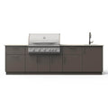 Blaze Sunset 10-Ft Outdoor Kitchen Island w/ 40-Inch Premium LTE+ Grill in Gunmetal w/ Aeris Countertop