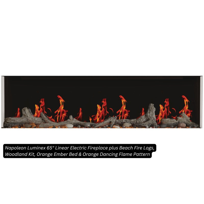 Napoleon Luminex 65" Linear Electric Fireplace | NEFL65LCD-3SV - view 27