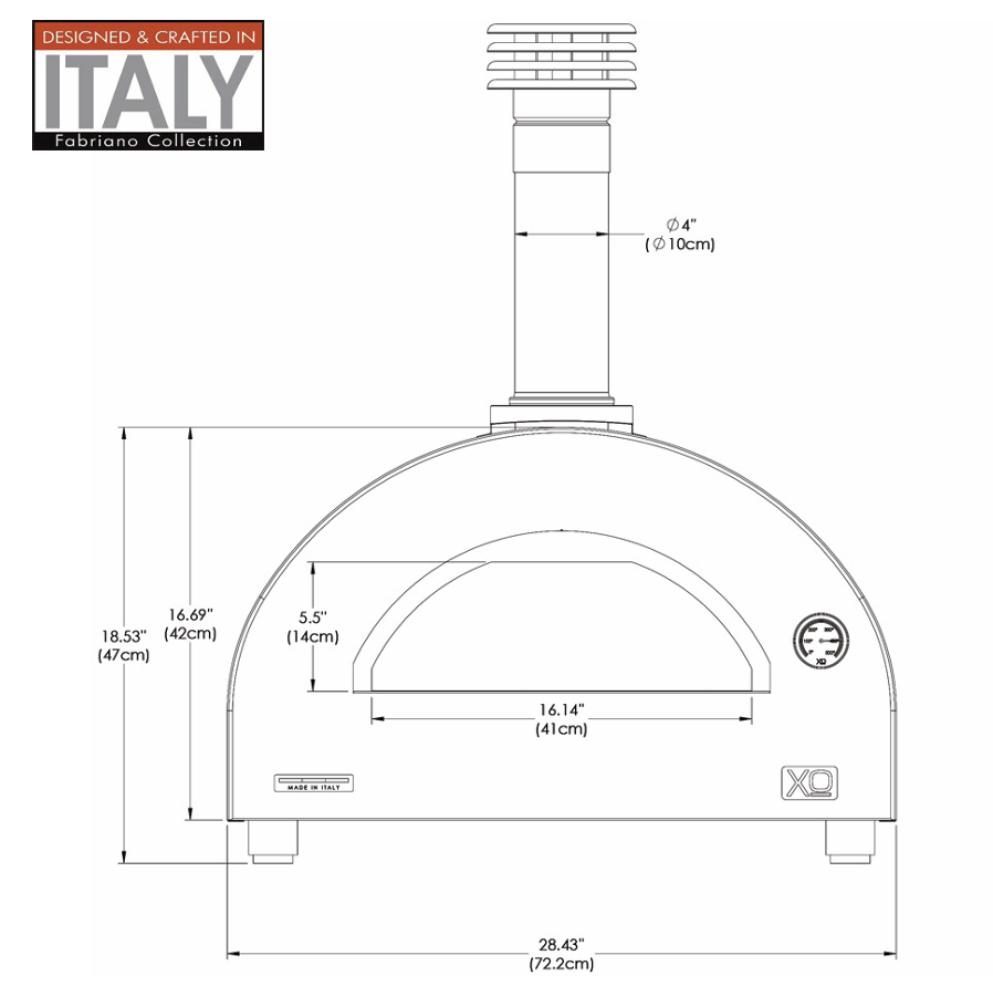 XO Appliance Countertop Wood-Fired Oven in Red – view 9