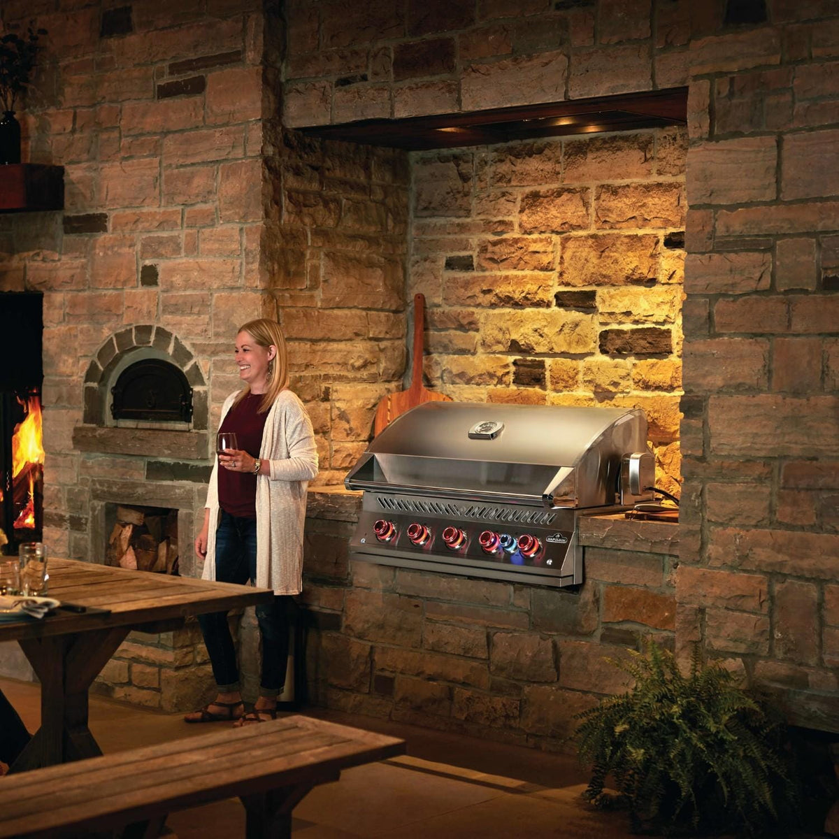 Napoleon 700 Series 5-Burner 38-Inch Built-In Propane Grill w/ Rotisserie & SafetyGlow - view 11
