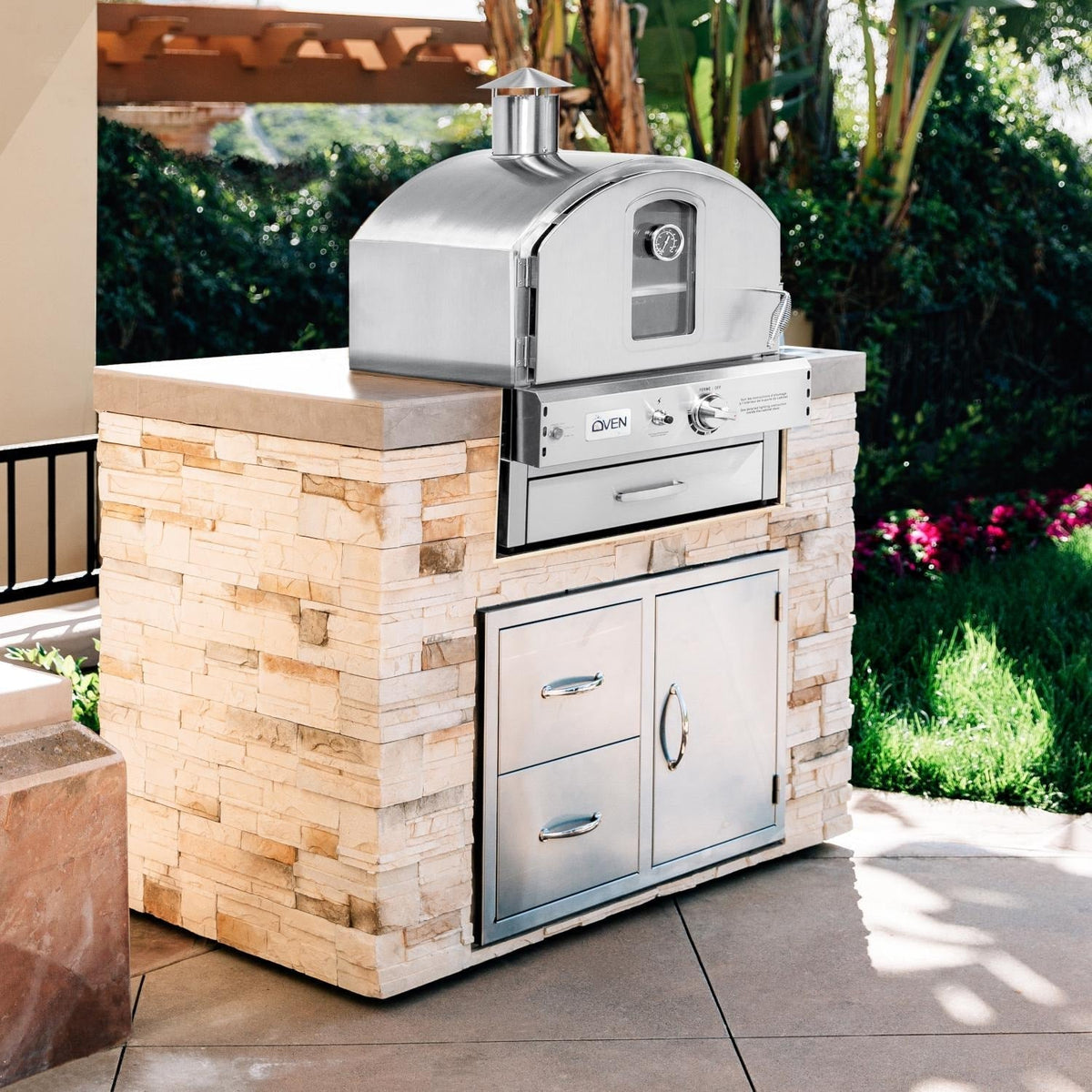 Summerset Freestanding Gas Outdoor Pizza Oven on Cart - SS-OVFS - view 12