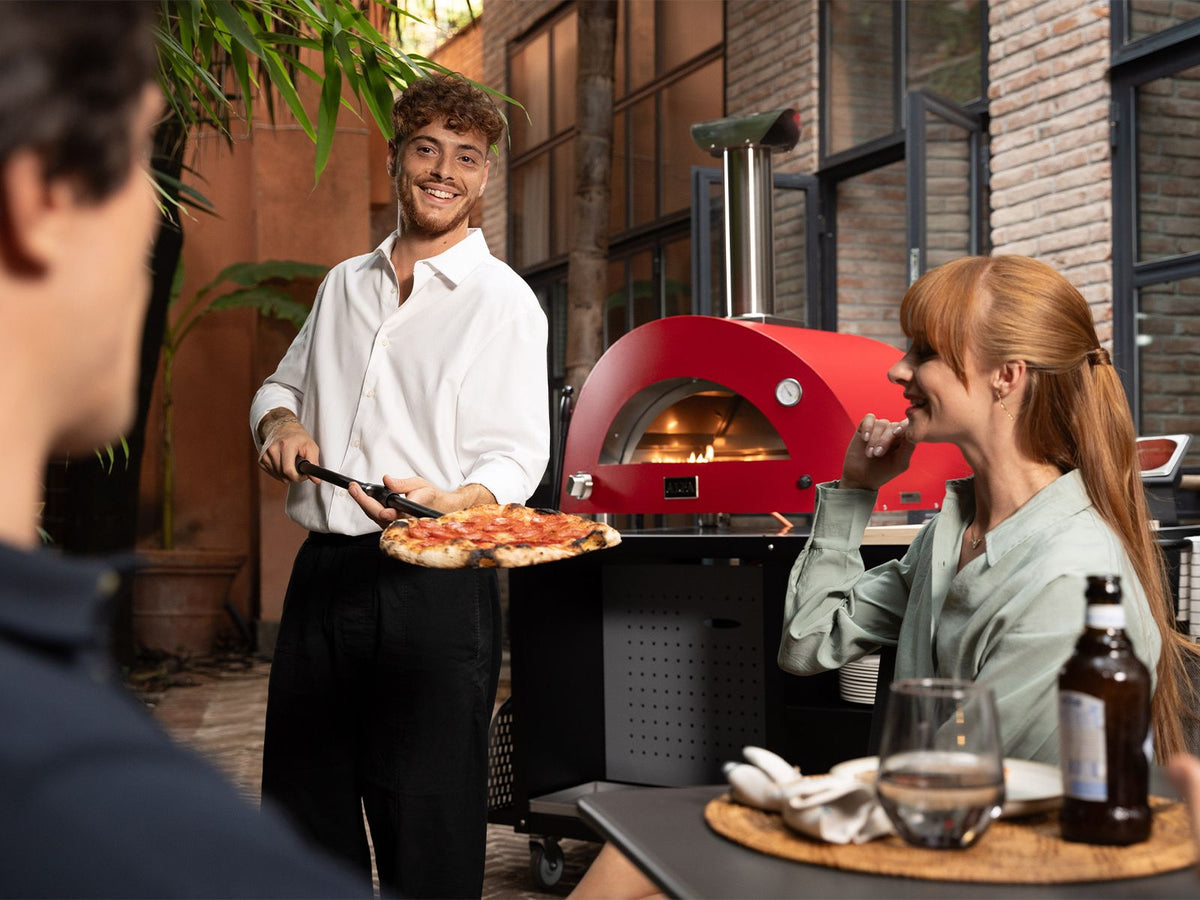 Alfa Moderno 3 Pizze 43-Inch Outdoor Gas Pizza Oven - Ruby Red - view 4