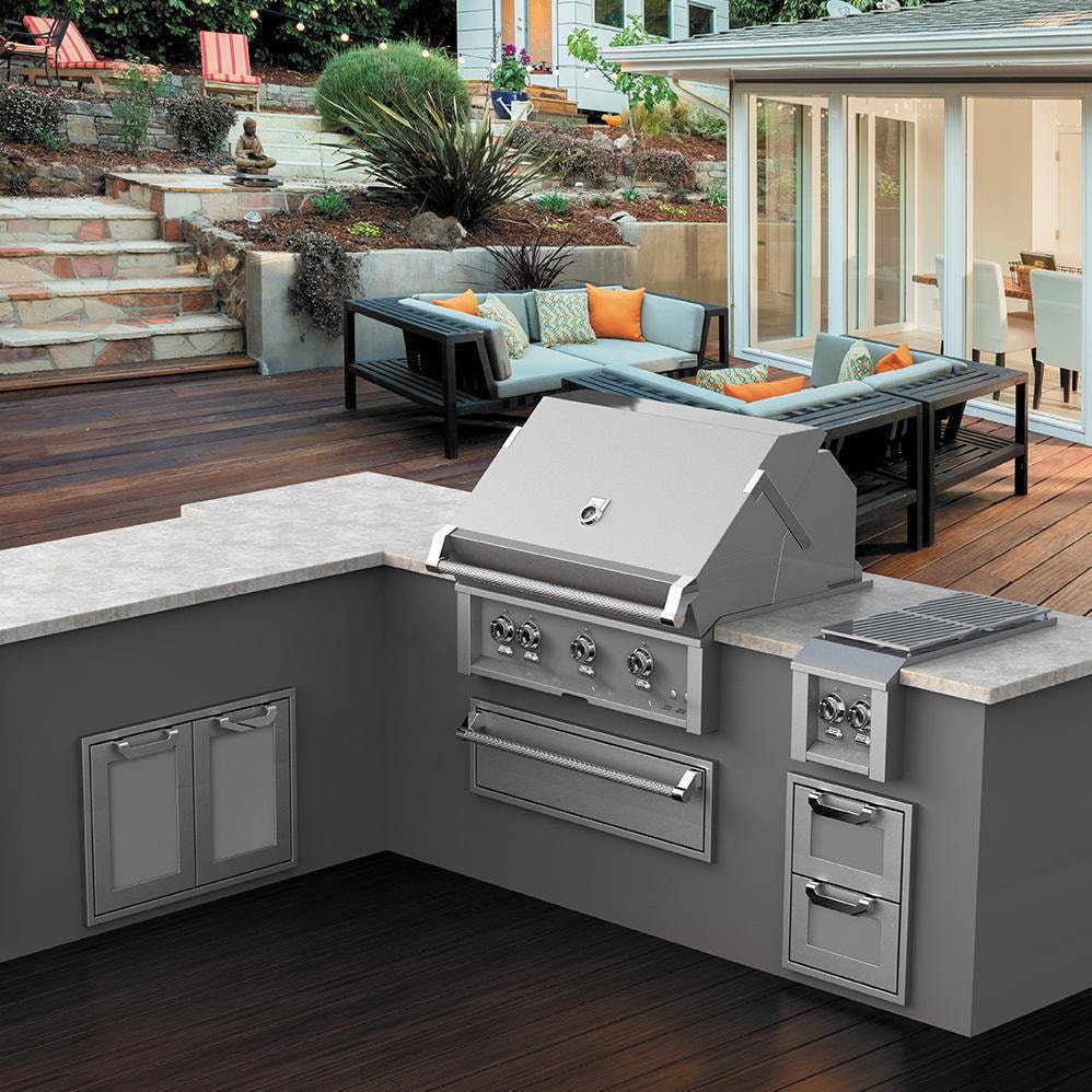 Hestan 36-Inch Built-In Natural Gas Grill W/ Sear Burner & Rotisserie GMBR36-NG