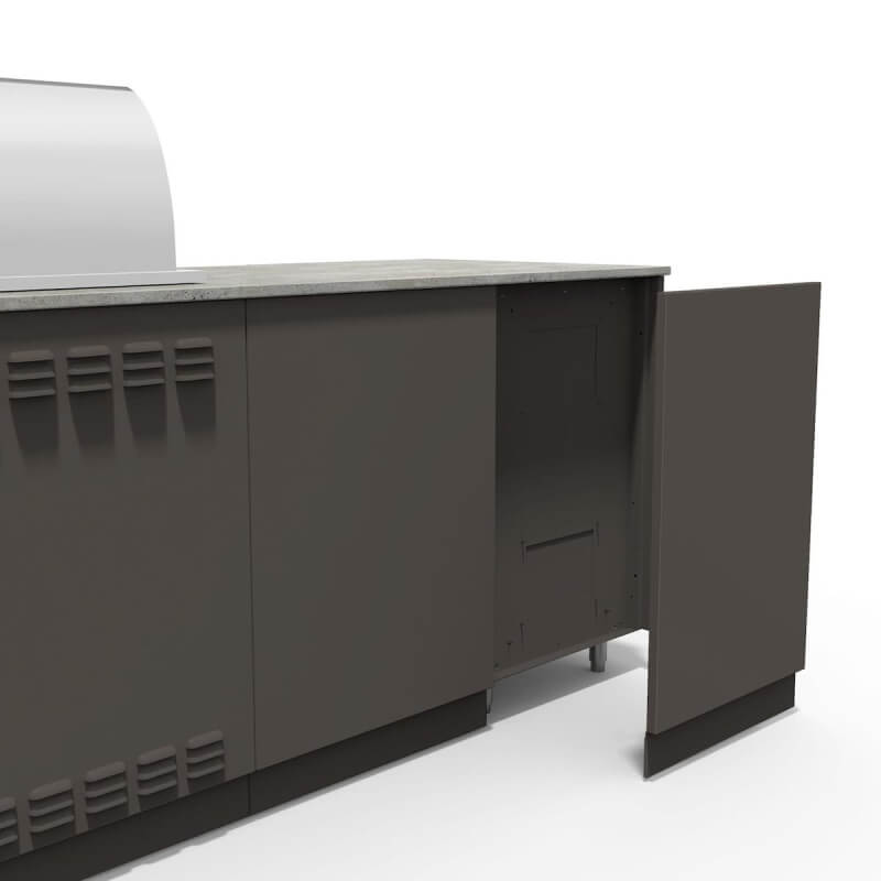 Blaze Morning Glow 10-Ft Outdoor Kitchen Island Back Panels in Gunmetal (40-Inch Grills)