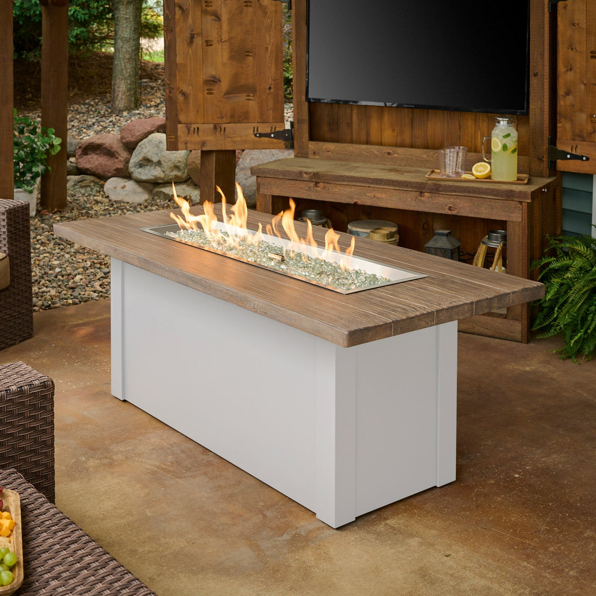 The Outdoor GreatRoom Havenwood Linear Gas Fire Pit Table 62" - view 23