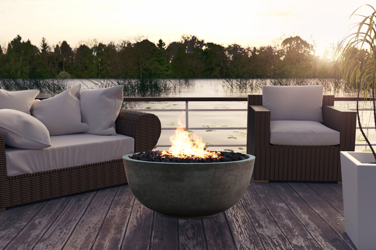 XO Appliance Fire bowl 39" Natural gas fired GFRC (XO-XOFBWL39LS) – view 3