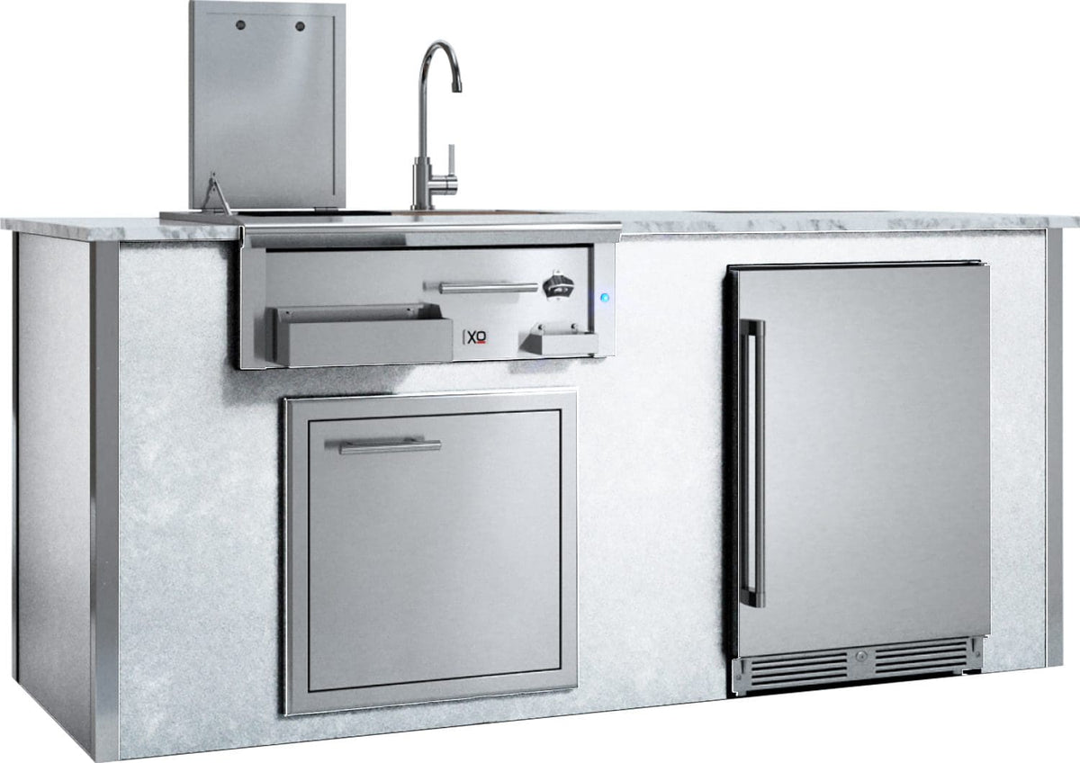 XO Appliance Factory Assembled Outdoor Designer Island (XO-XOGOKBARV1WH)