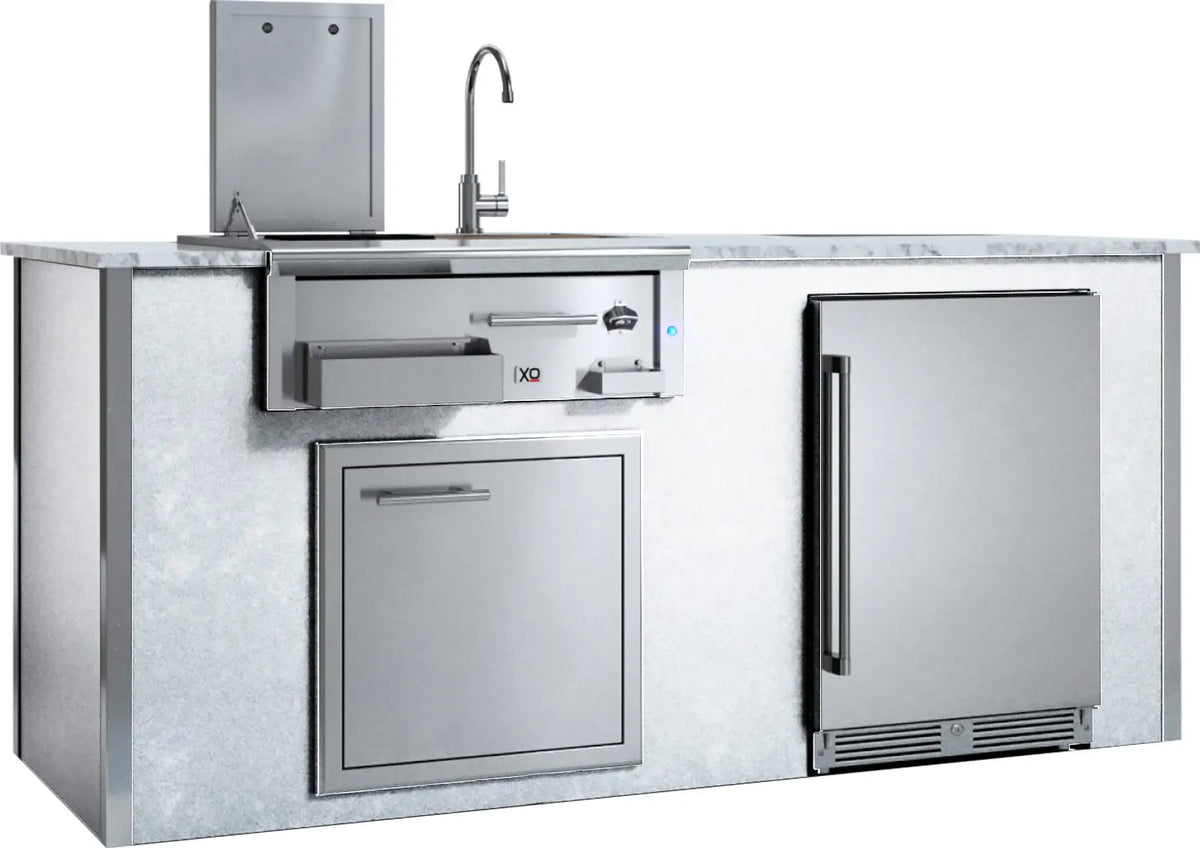 XO Appliance Factory Assembled Outdoor Designer Island (XO-XOGOKBARV1WH) – view 2