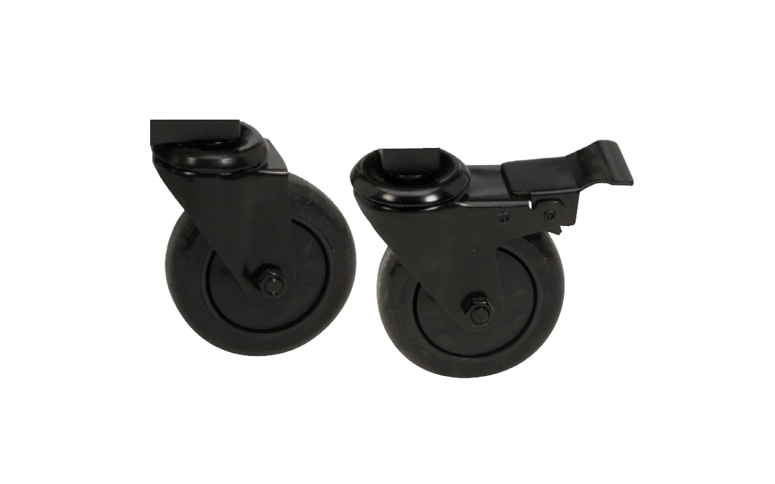 Big Green Egg Caster Kit - (4 in/10 cm) 1 locking 1 non-locking for Modular Nests, Nests and Wood Tables