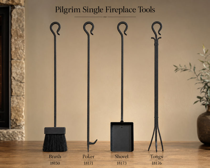 30" Single Tool Poker - Matte Black, shown in a room setting