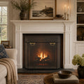 Rumford - Black / Brass Handles, shown in a room setting