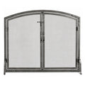 Arched Operable Door Screen - Forged Iron
